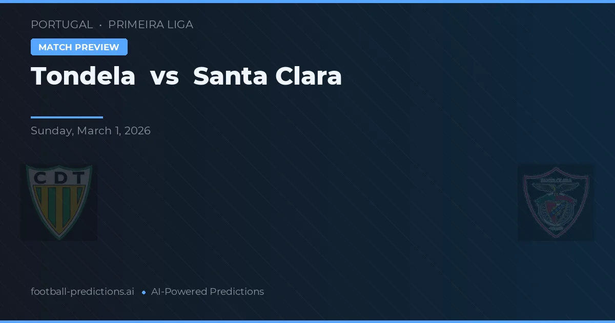 Tondela vs Santa Clara — předpověď a náhled zápasu