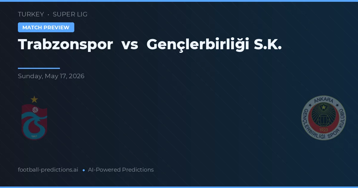 Trabzonspor vs Gençlerbirliği — předpověď a náhled zápasu