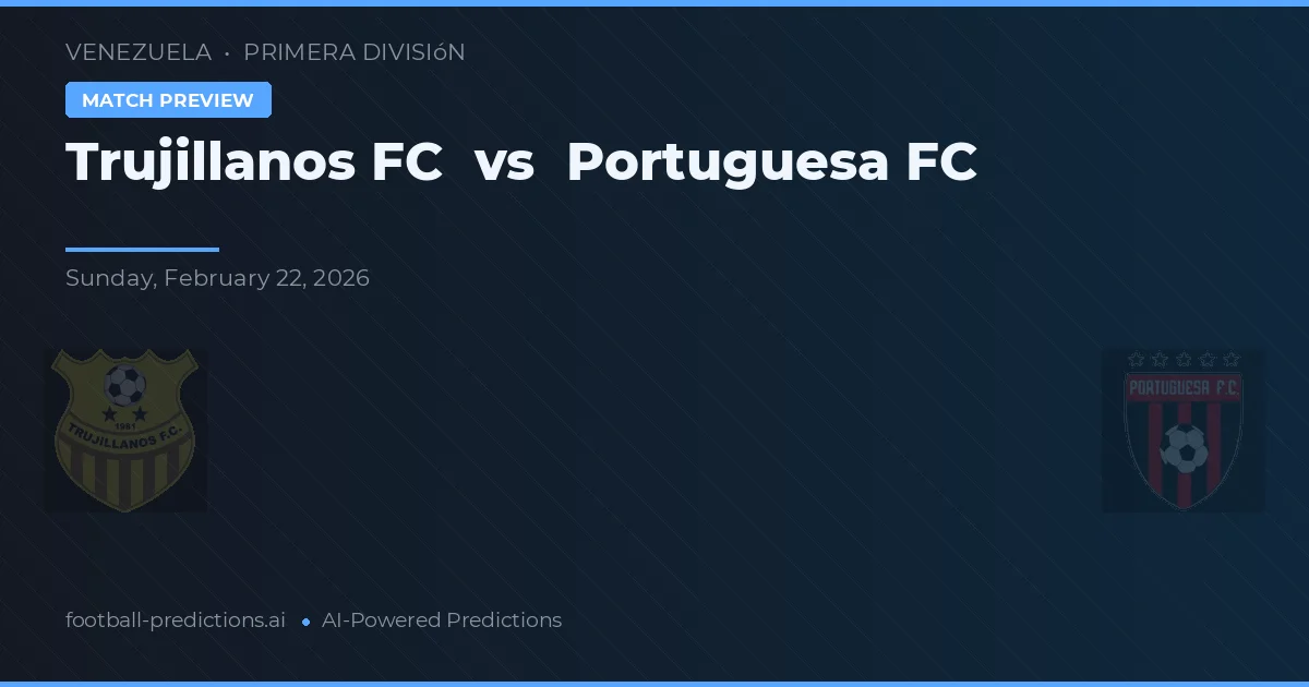 Trujillanos FC vs Portuguesa FC — předpověď a náhled zápasu