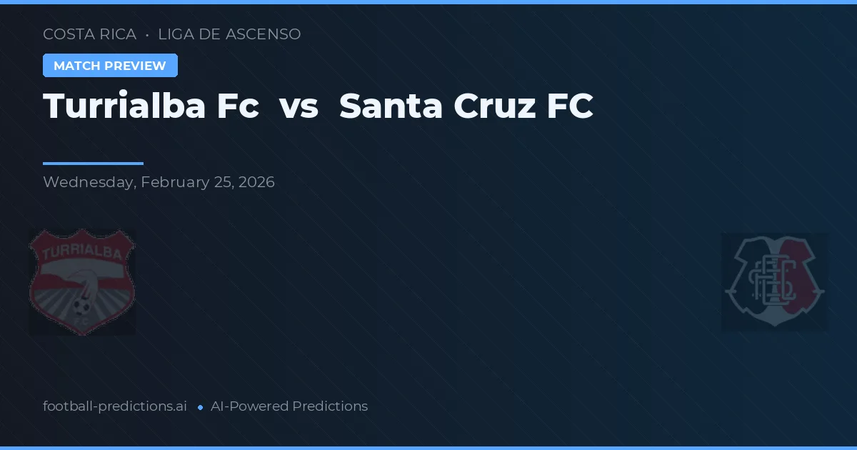 Turrialba FC vs Santa Cruz FC — předpověď a náhled zápasu