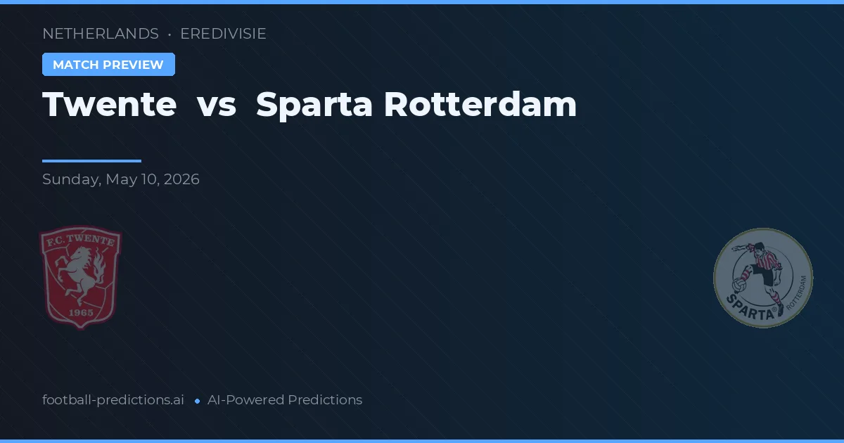 FC Twente vs Sparta Rotterdam — předpověď a náhled zápasu