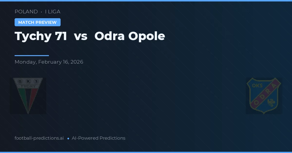Tychy 71 vs Odra Opole — předpověď a náhled zápasu
