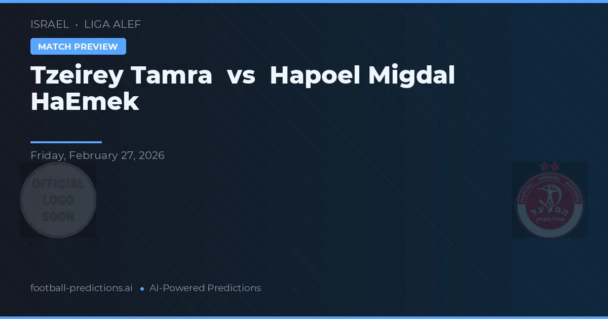 Tzeirey Tamra vs Hapoel Migdal HaEmek — předpověď a náhled zápasu