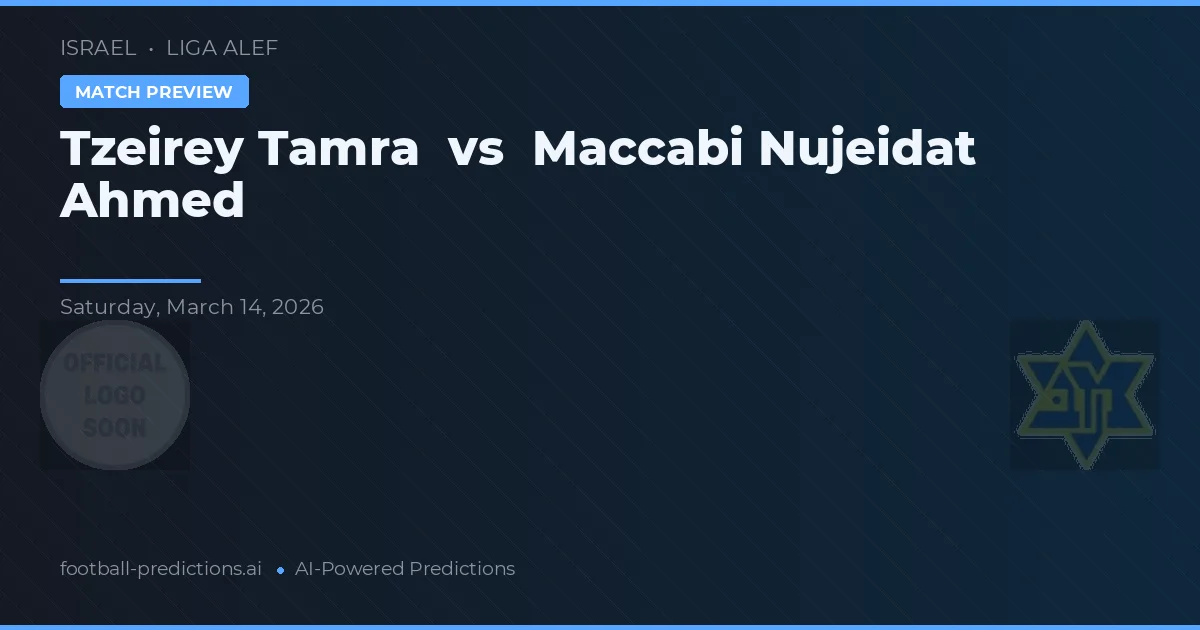 Tzeirey Tamra vs Maccabi Nujeidat Ahmed — předpověď a náhled zápasu