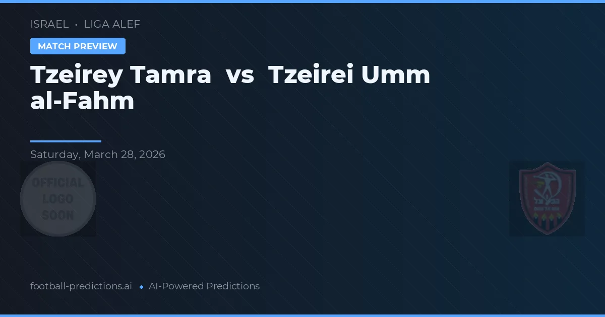 Tzeirey Tamra vs Tzeirei Umm al-Fahm — předpověď a náhled zápasu