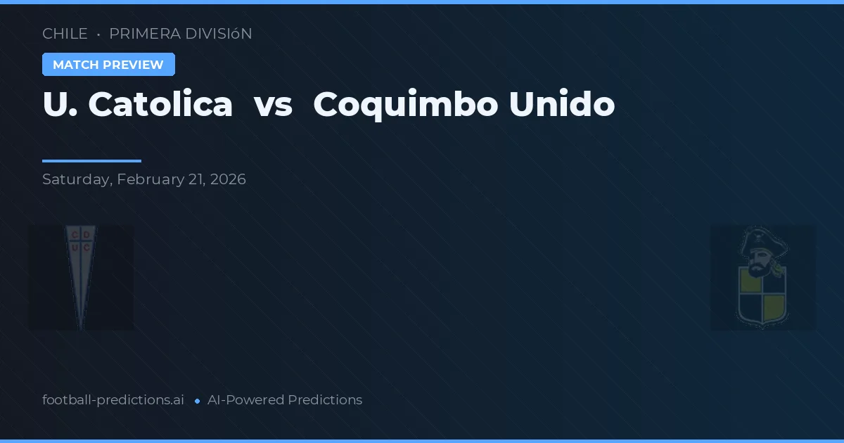U. Católica vs Coquimbo Unido — předpověď a náhled zápasu