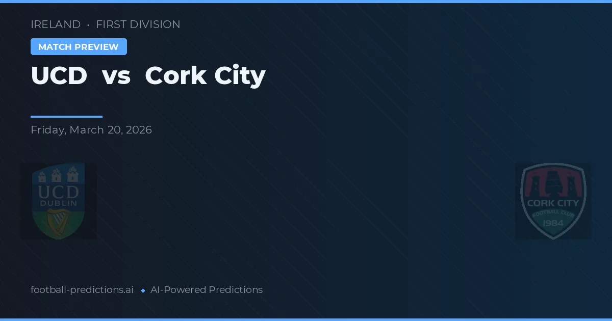 UCD vs Cork City — předpověď a náhled zápasu