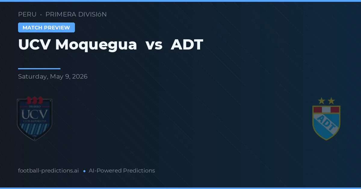 UCV Moquegua vs ADT — předpověď a náhled zápasu