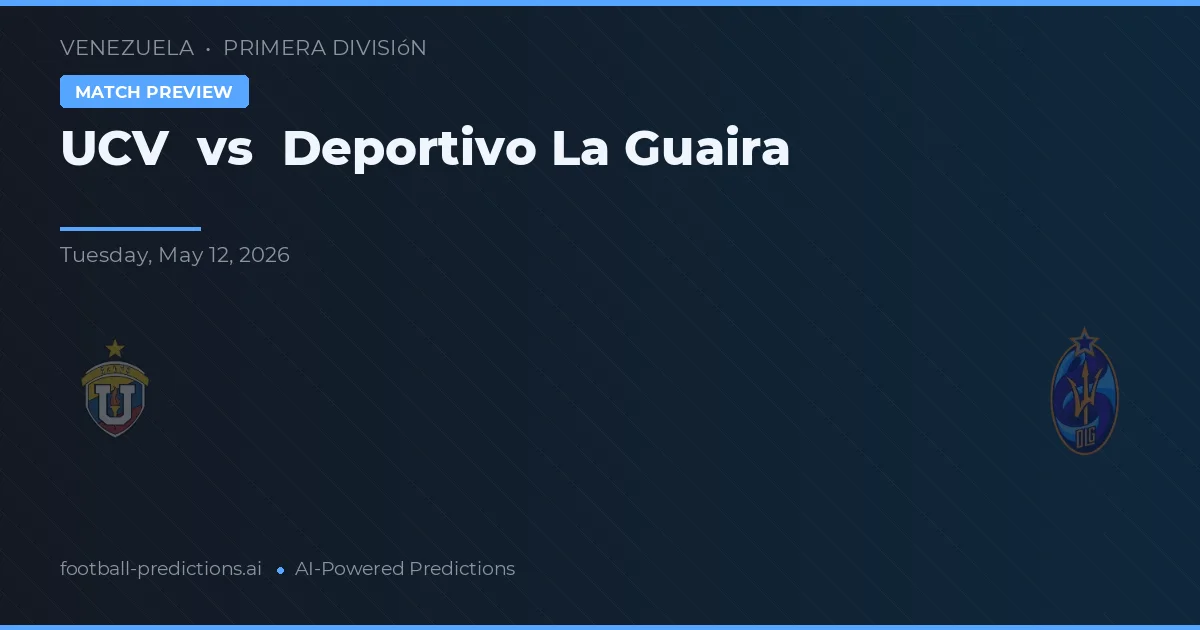 UCV vs Deportivo La Guaira — předpověď a náhled zápasu