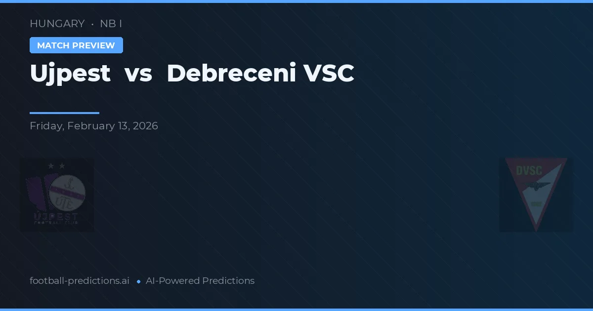 Ujpest vs Debreceni VSC — předpověď a náhled zápasu
