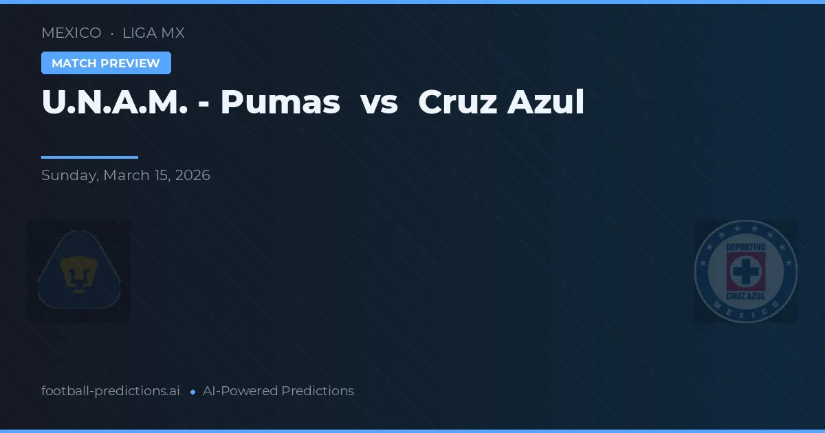 U.N.A.M. - Pumas vs Cruz Azul — předpověď a náhled zápasu