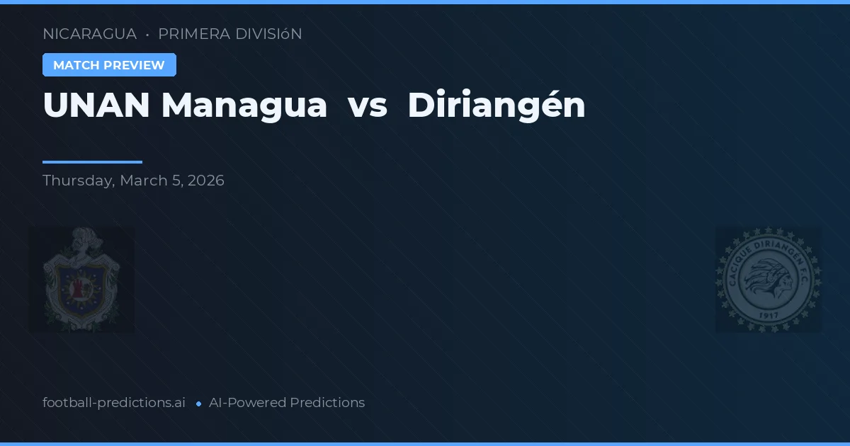UNAN Managua vs Diriangén — předpověď a náhled zápasu