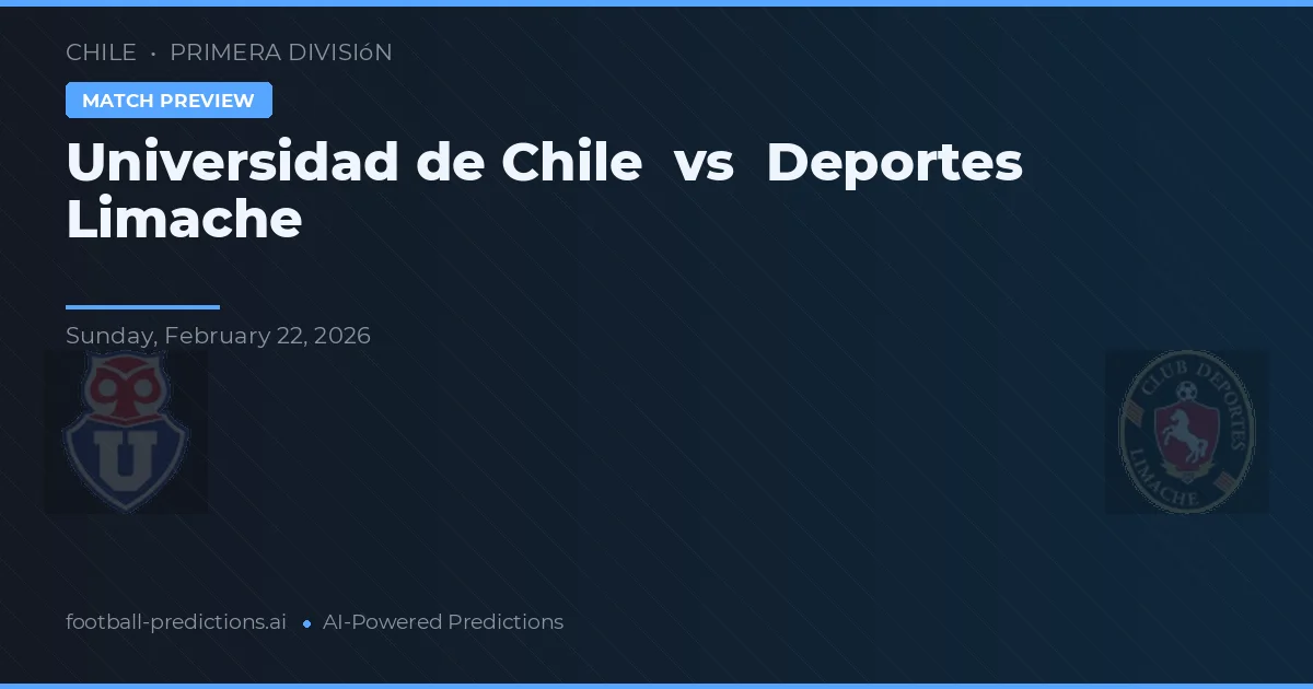 Univerzita Chile vs Deportes Limache — předpověď a náhled zápasu