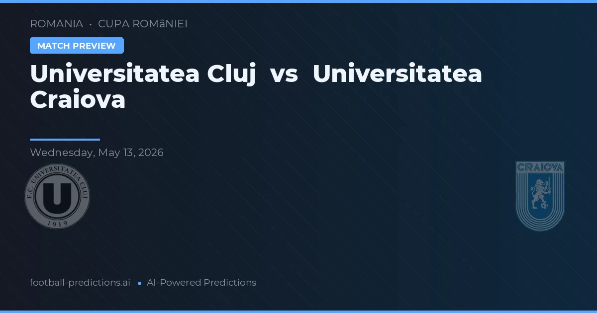 Universitatea Cluj vs Universitatea Craiova — předpověď a náhled zápasu