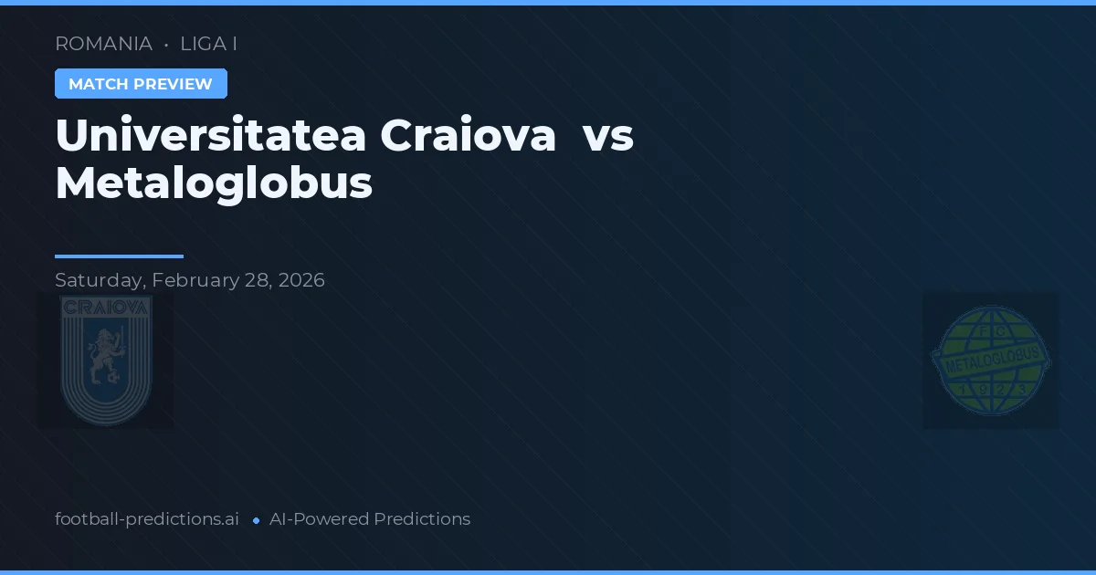 Universitatea Craiova vs Metaloglobus — předpověď a náhled zápasu