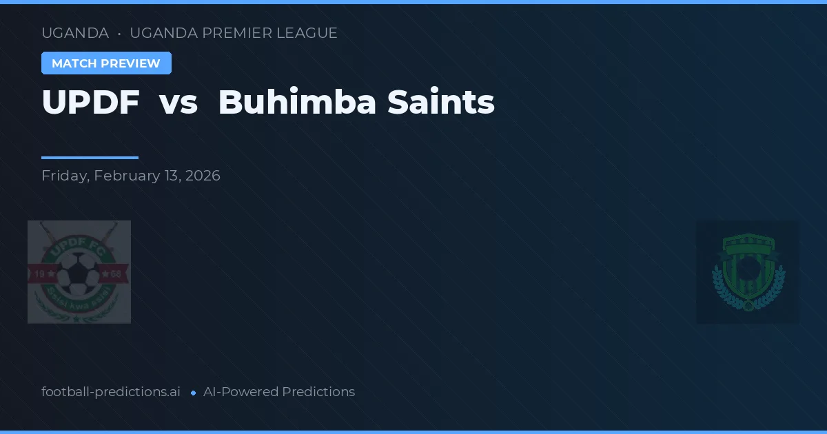 UPDF vs Saints Buhimba — předpověď a náhled zápasu