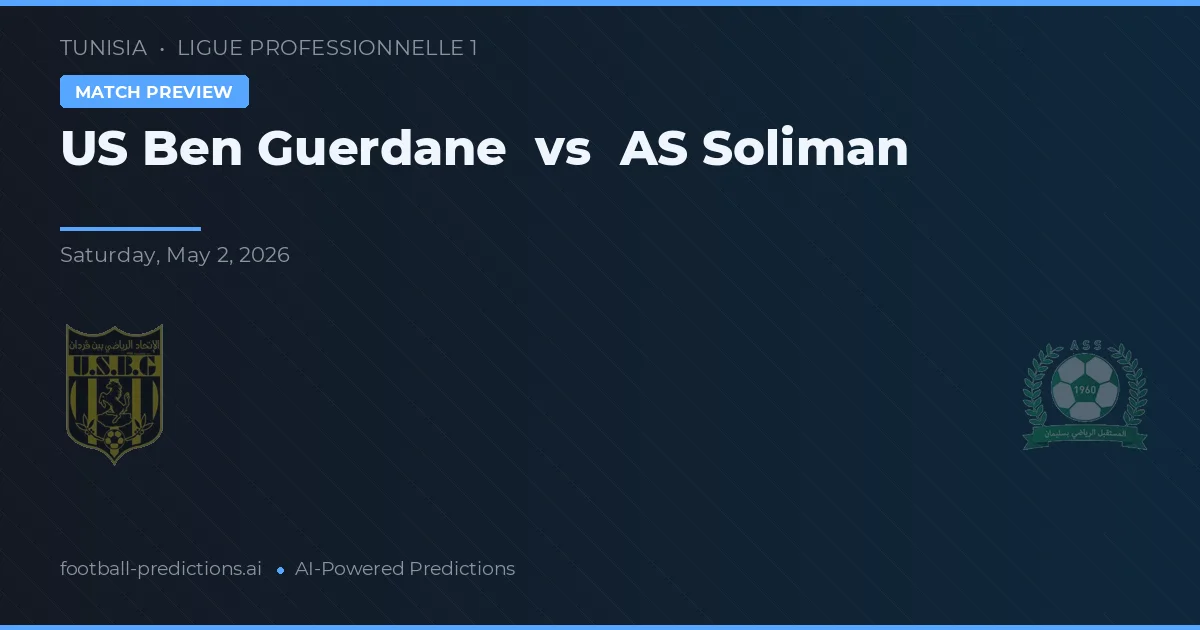 US Ben Guerdane vs AS Soliman — předpověď a náhled zápasu