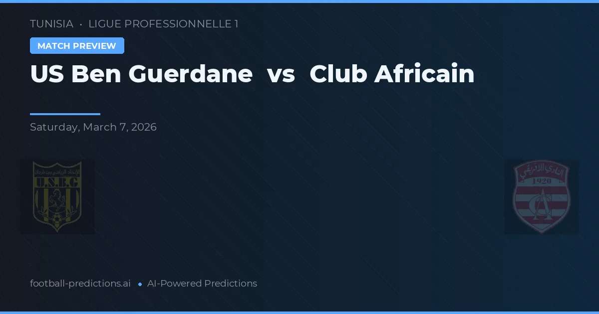 US Ben Guerdane vs Club Africain — předpověď a náhled zápasu