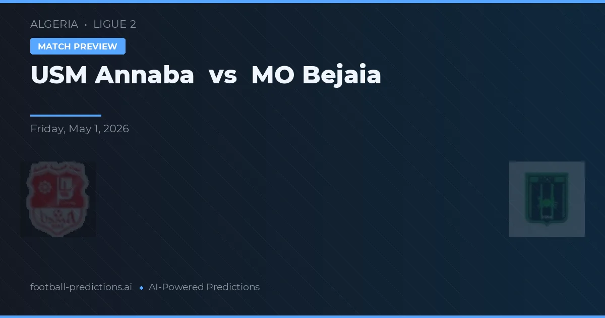 USM Annaba vs MO Bejaia — předpověď a náhled zápasu