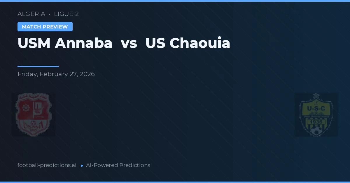USM Annaba vs US Chaouia — předpověď a náhled zápasu