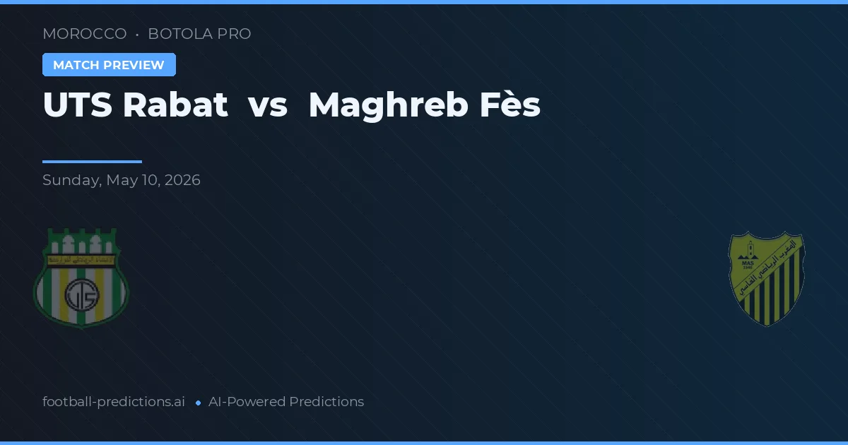 UTS Rabat vs Maghreb Fès — předpověď a náhled zápasu