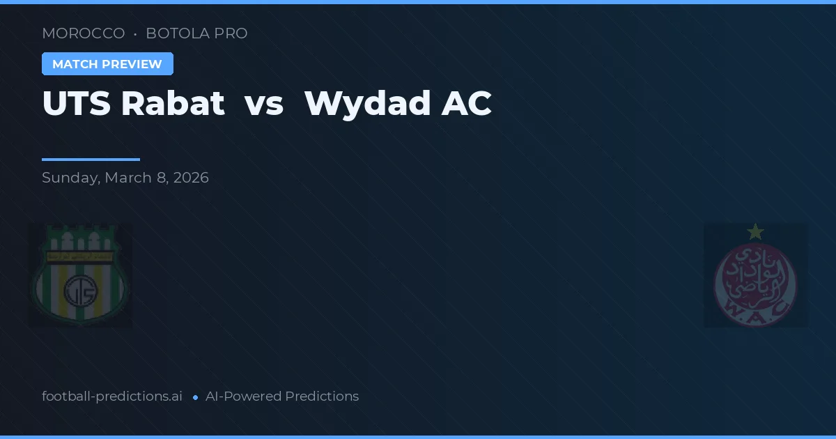UTS Rabat vs Wydad AC — předpověď a náhled zápasu