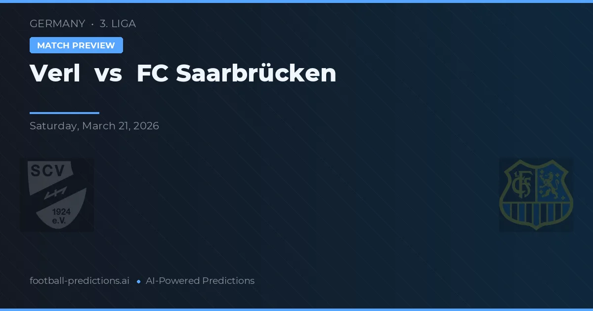 Verl vs FC Saarbrücken — předpověď a náhled zápasu