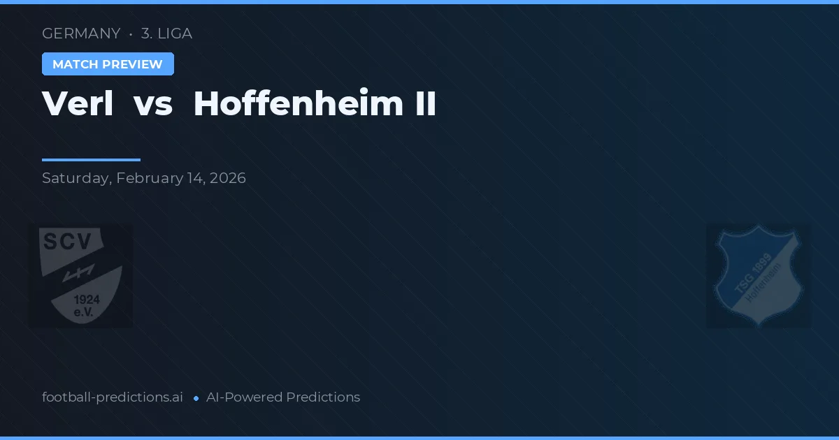 Verl vs Hoffenheim II — předpověď a náhled zápasu