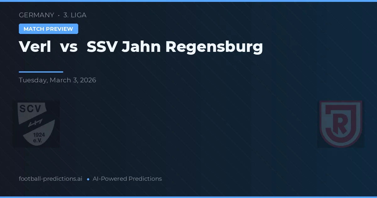 Verl vs Jahn Regensburg — předpověď a náhled zápasu