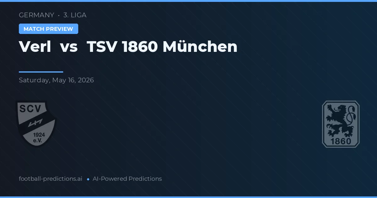 Verl vs TSV 1860 Mnichov — předpověď a náhled zápasu