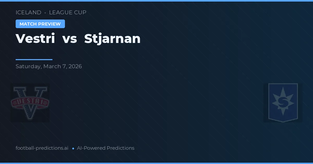 Vestri vs Stjarnan — předpověď a náhled zápasu