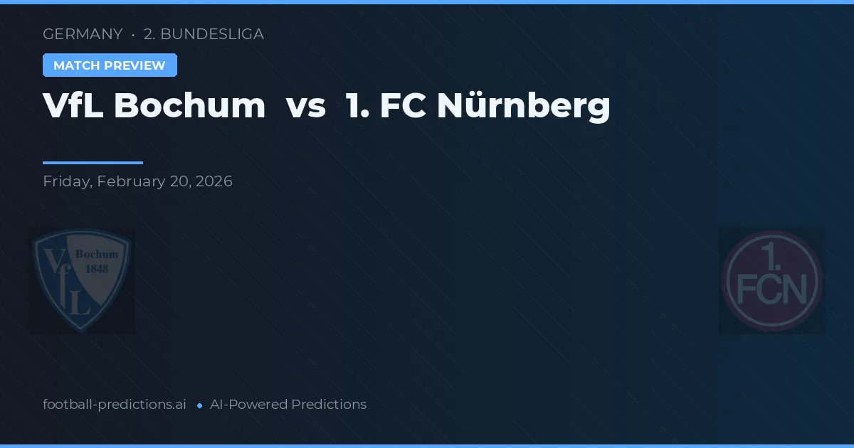 VfL Bochum vs 1. FC Norimberk — předpověď a náhled zápasu