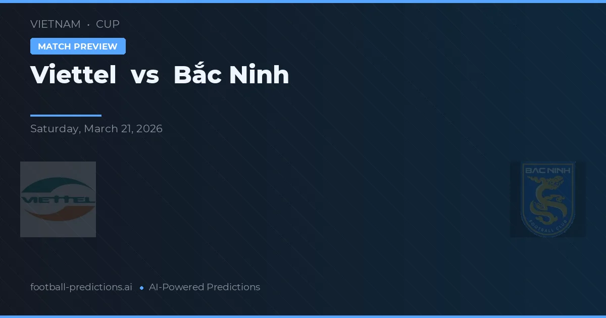 Viettel vs Bắc Ninh — předpověď a náhled zápasu