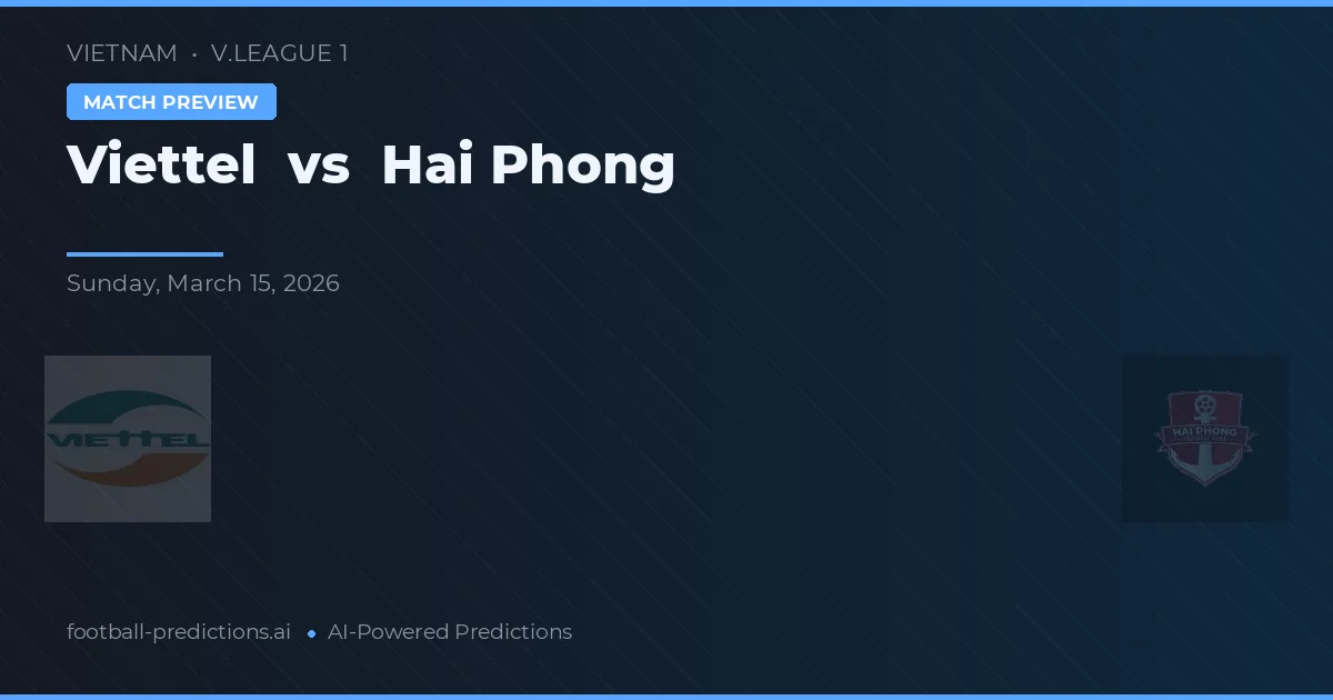 Viettel vs Hải Phòng — předpověď a náhled zápasu