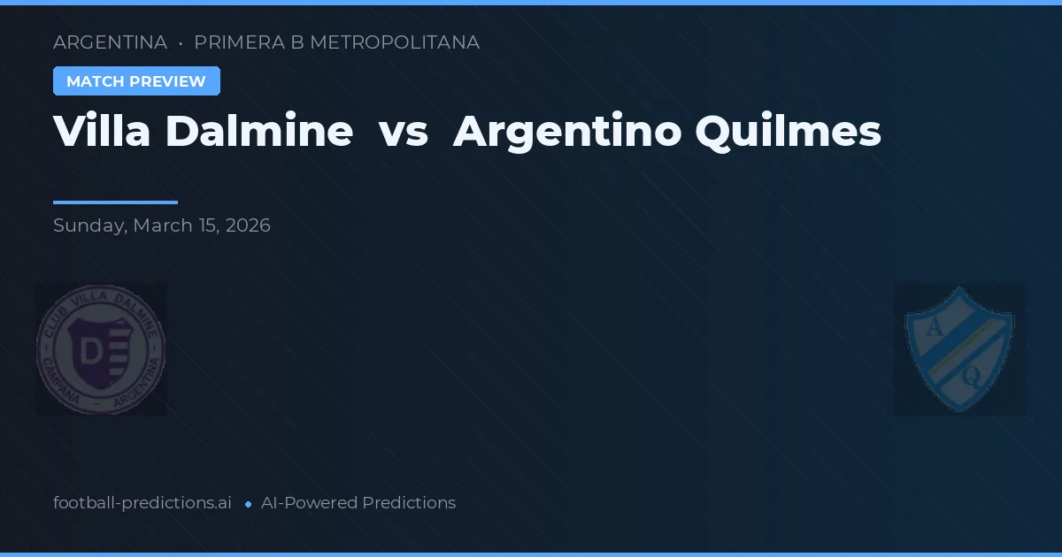 Villa Dálmine vs Argentino Quilmes — předpověď a náhled zápasu
