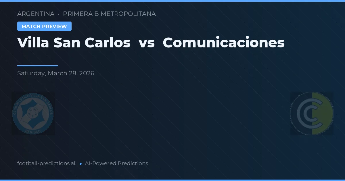 Villa San Carlos vs Comunicaciones — předpověď a náhled zápasu