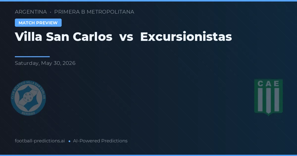 Villa San Carlos vs Excursionistas — předpověď a náhled zápasu