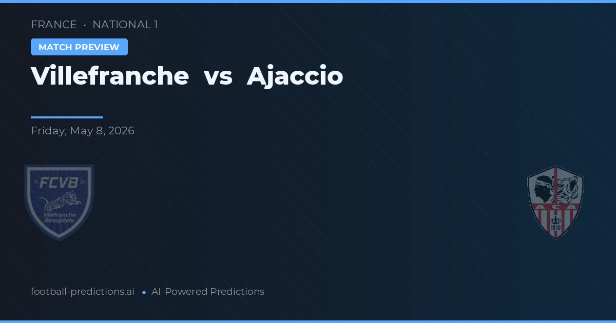 Villefranche vs Ajaccio — předpověď a náhled zápasu