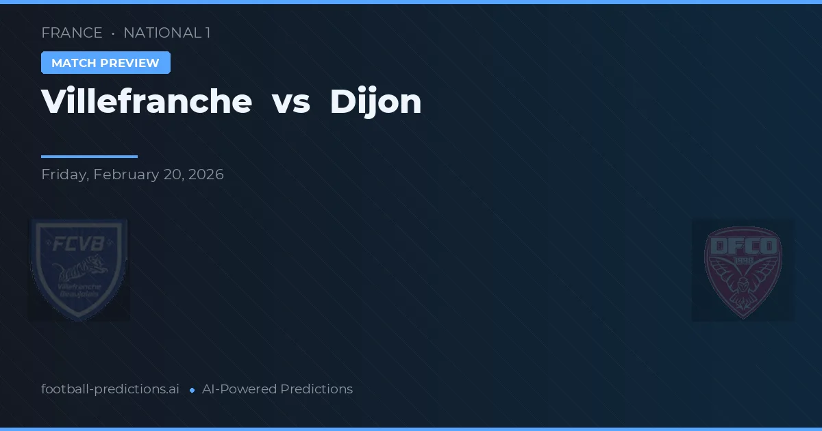 Villefranche vs Dijon — předpověď a náhled zápasu