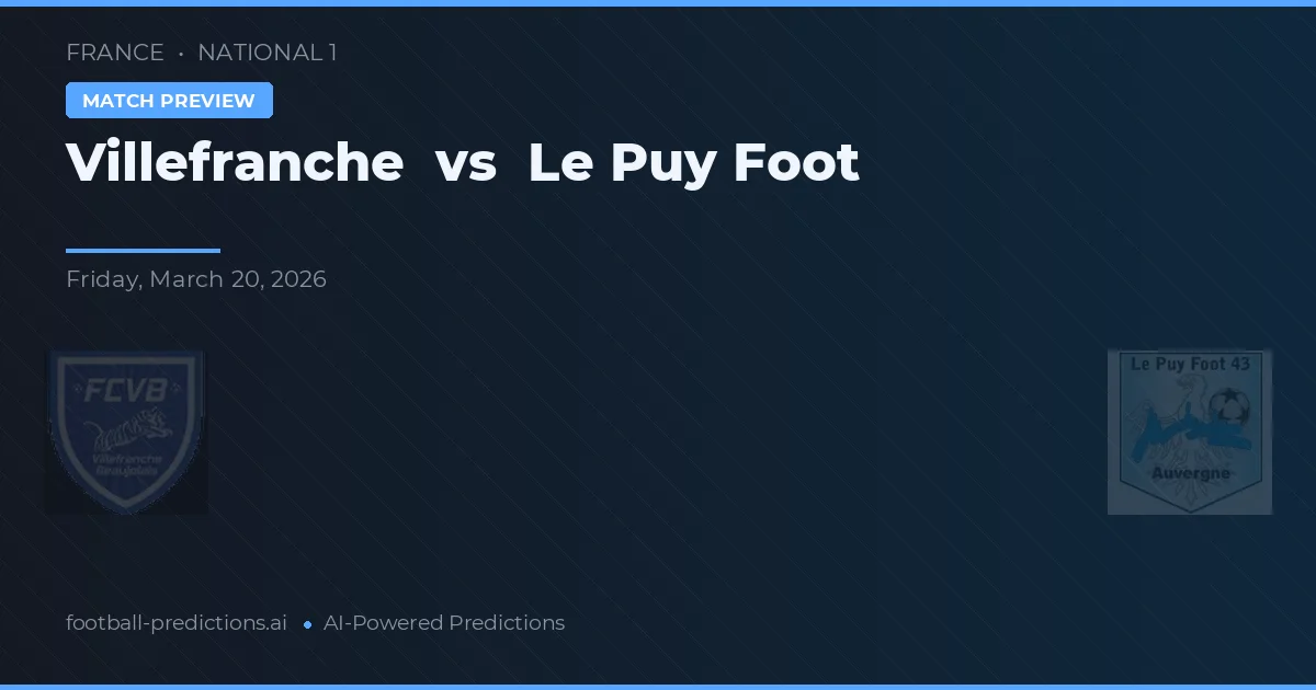 Villefranche vs Le Puy Foot — předpověď a náhled zápasu