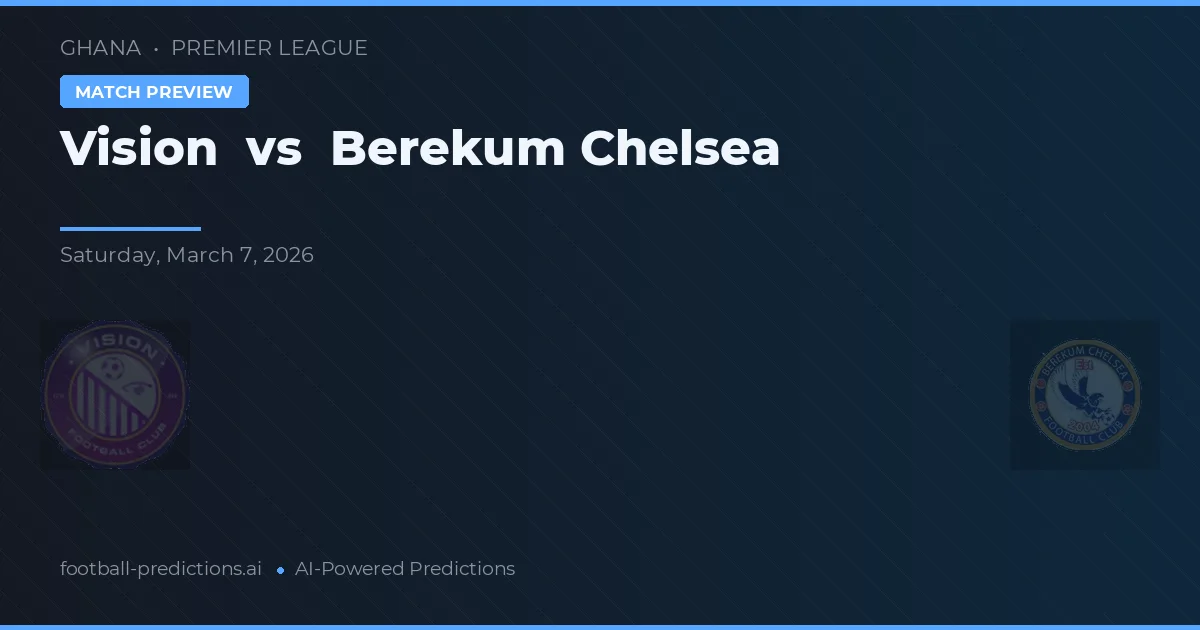 Vision vs Berekum Chelsea — předpověď a náhled zápasu