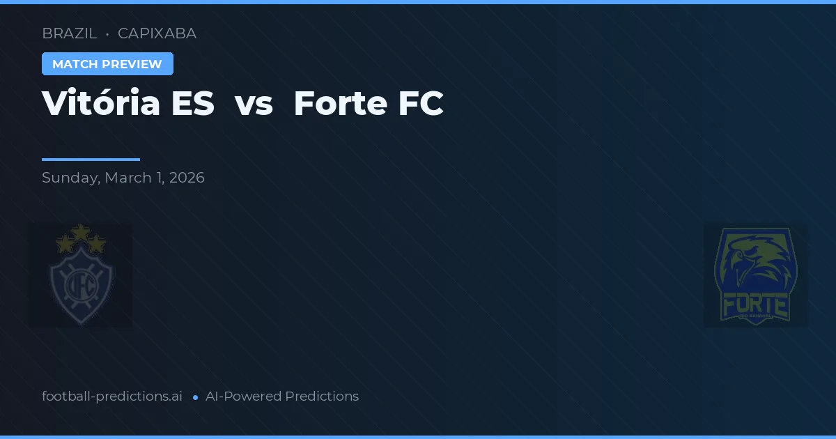 Vitória ES vs Forte FC — předpověď a náhled zápasu