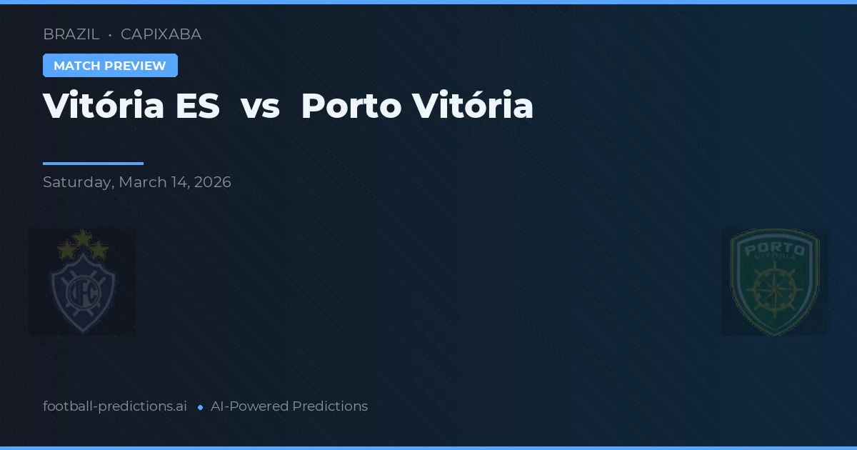 Vitória ES vs Porto Vitória — předpověď a náhled zápasu