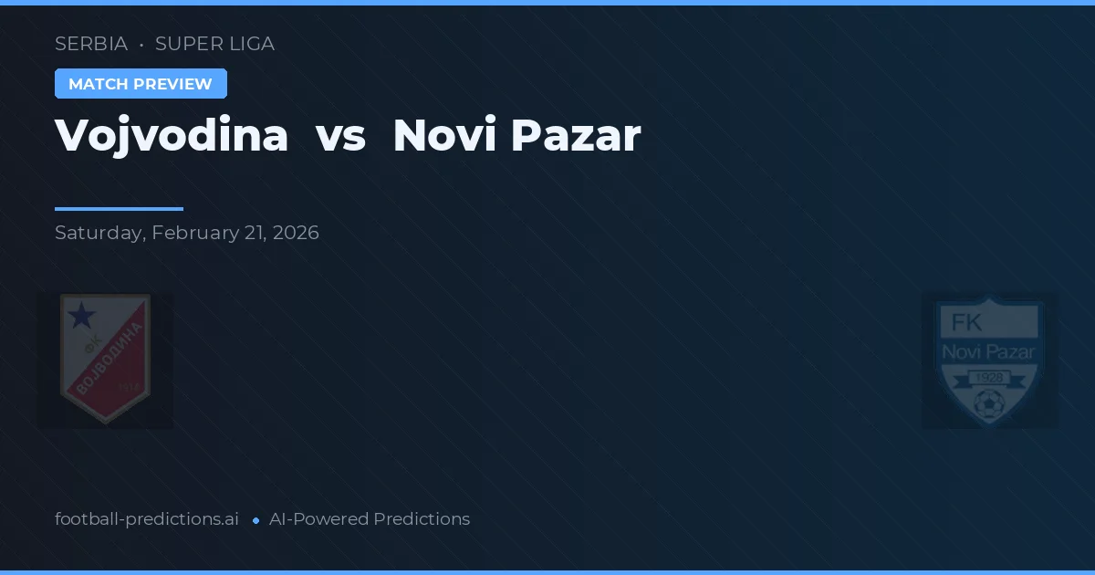 Vojvodina vs Novi Pazar — předpověď a náhled zápasu