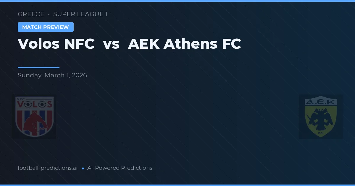 Volos NFC vs AEK Athény — předpověď a náhled zápasu