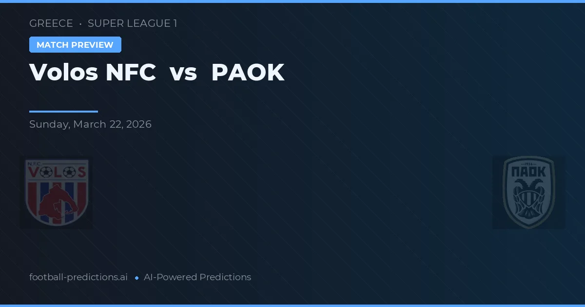Volos NFC vs PAOK — předpověď a náhled zápasu