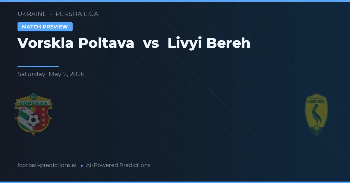 Vorskla Poltava vs Livyi Bereh — předpověď a náhled zápasu
