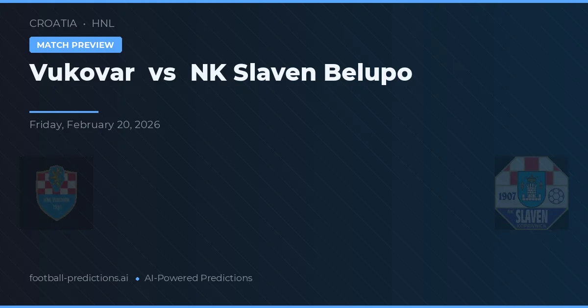 Vukovar vs NK Slaven Belupo — předpověď a náhled zápasu