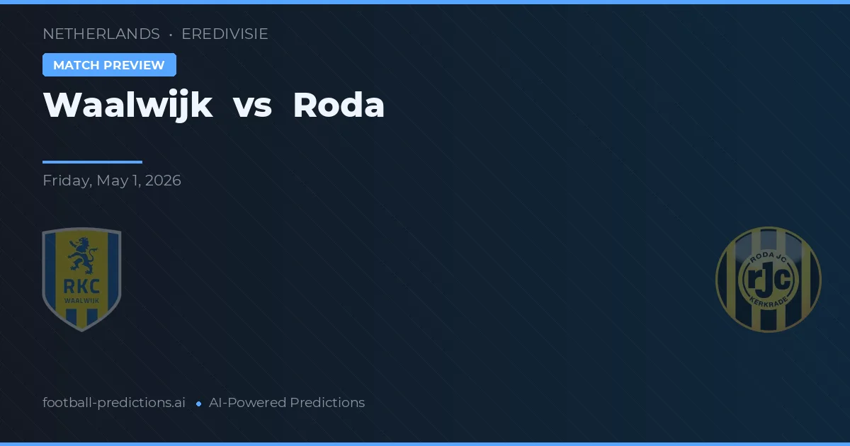 Waalwijk vs Roda JC — předpověď a náhled zápasu