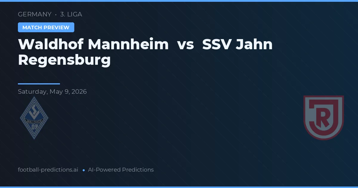 Waldhof Mannheim vs Jahn Regensburg — předpověď a náhled zápasu
